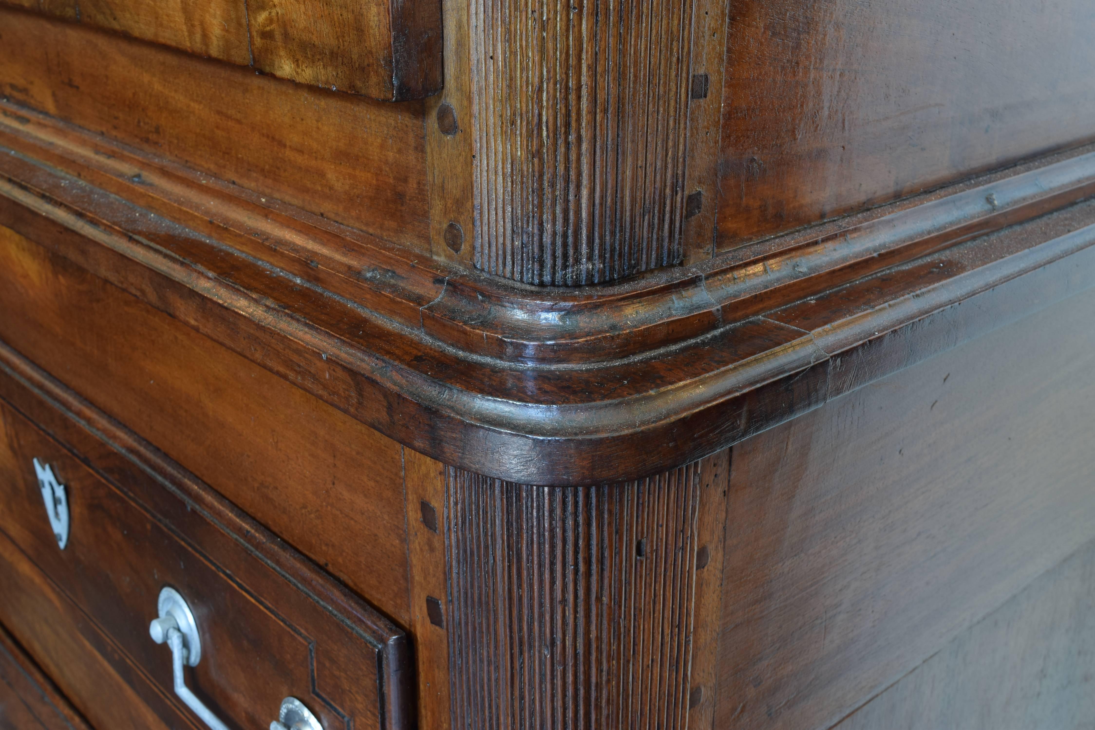 Tall Louis XV Period Walnut Armoire with Two-Drawer, 3rd Quarter 18th Century In Excellent Condition For Sale In Atlanta, GA