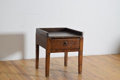 Italian Neoclassic Rustic Chestnut 1-Drawer Low Table, Early 19th Century