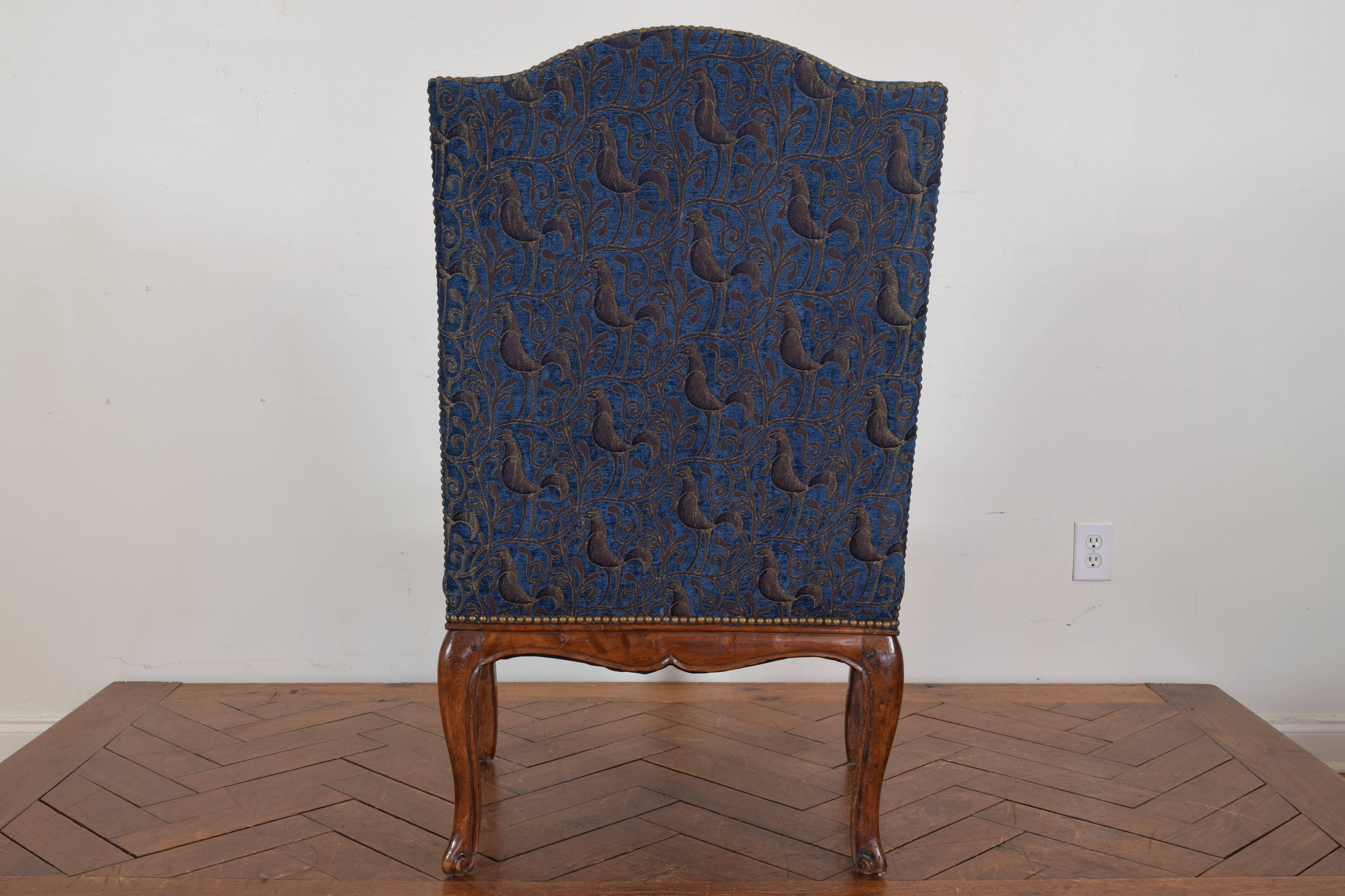 French Regence Period Walnut and Upholstered Fauteuil, Early 18th Century 3
