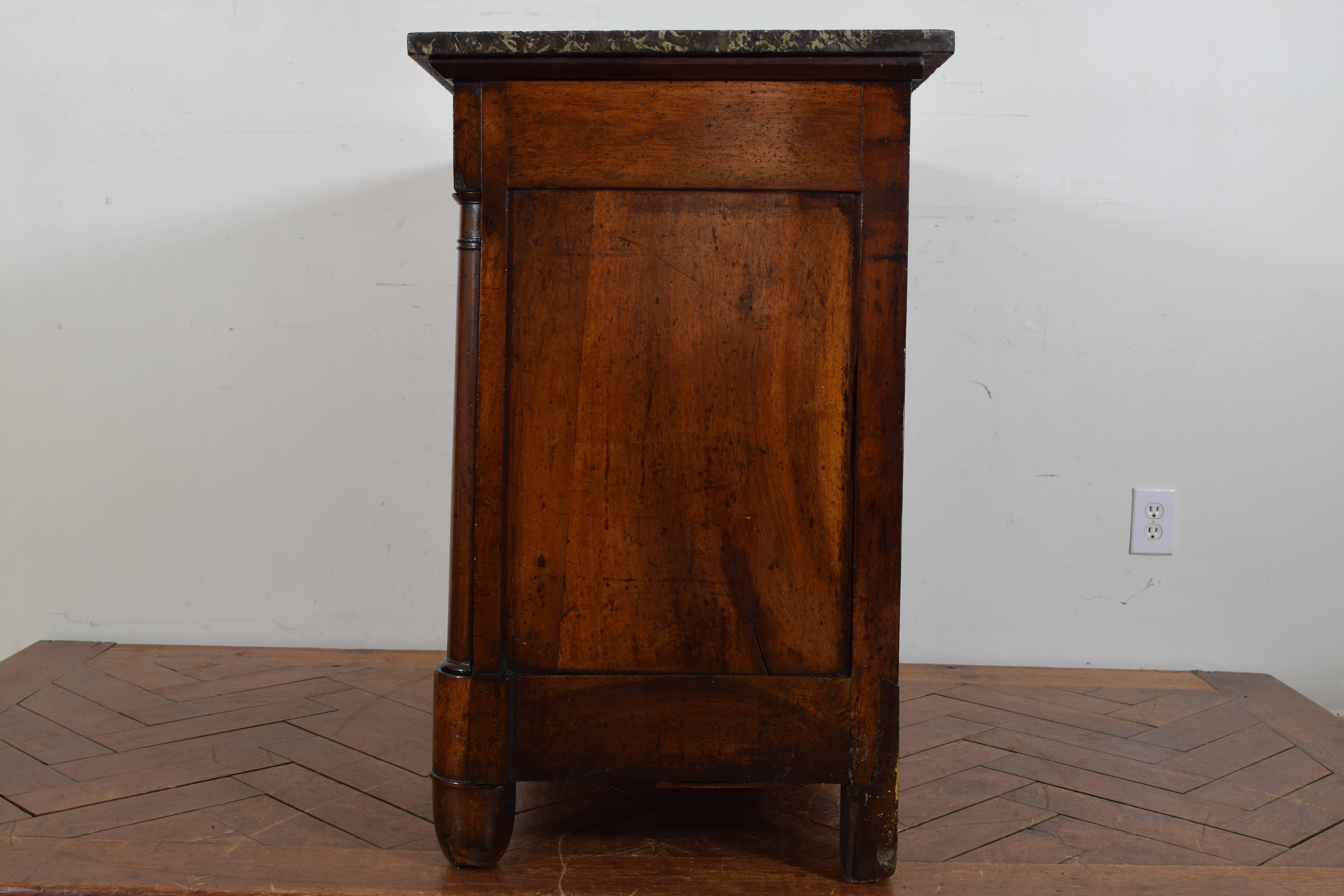 Mid-19th Century French Walnut Louis Philippe Server, Marble Top