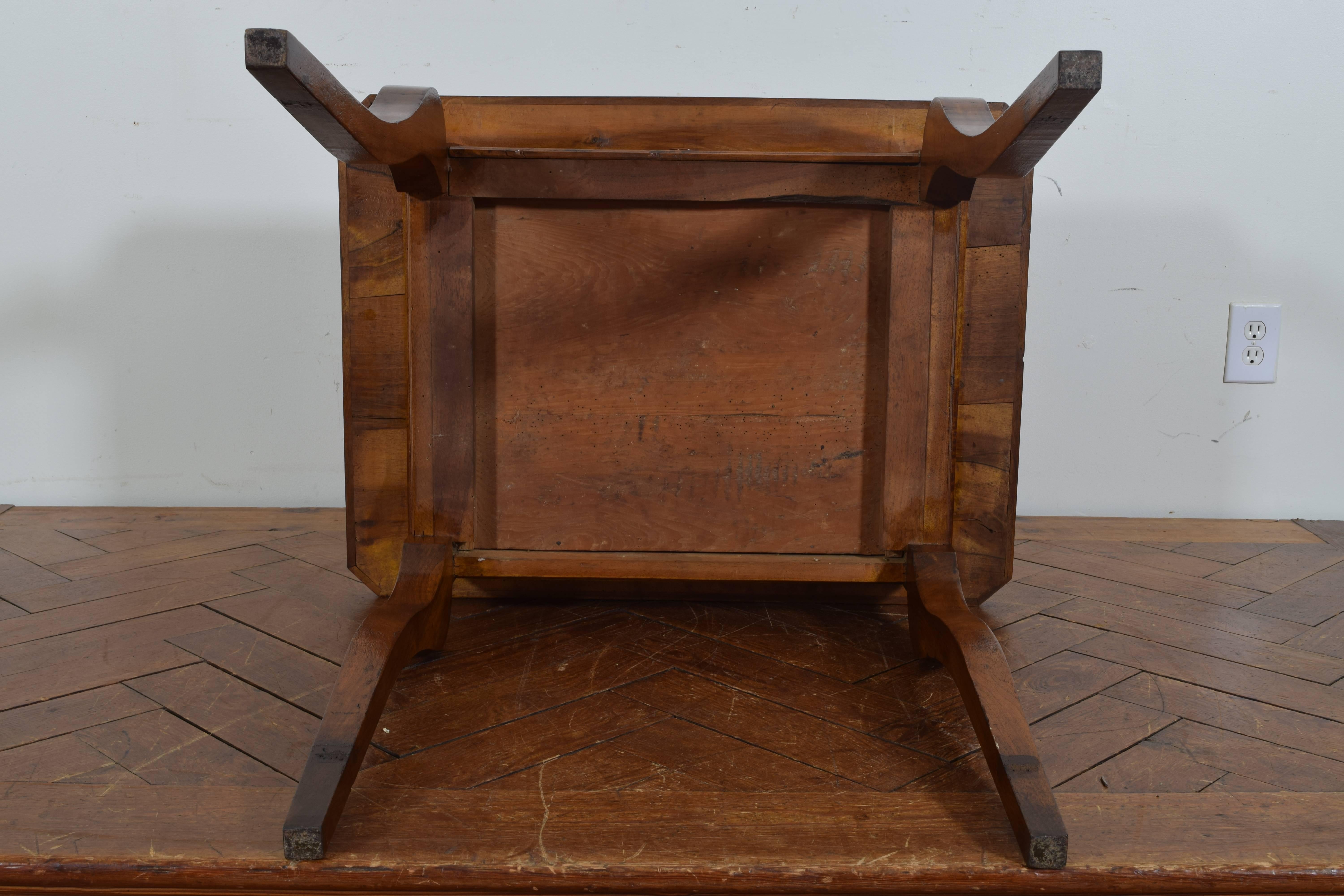 French Louis Philippe Walnut One Drawer Table, circa 1840 2