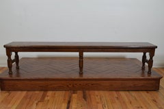 French Mid-19th Century Long Oak Bench