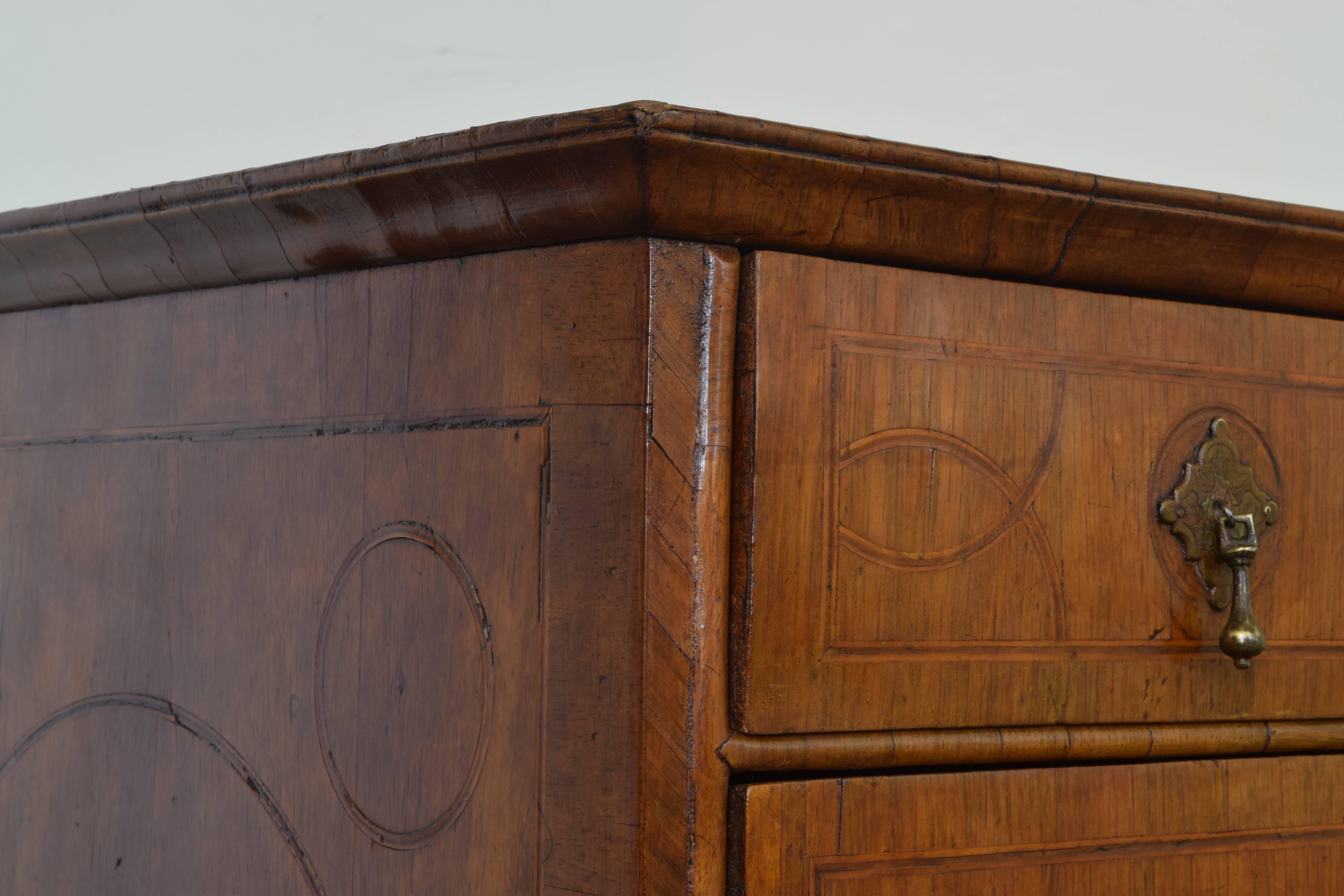 Dutch Early 18th Century Walnut and Band Inlaid Cabinet on Stand 2