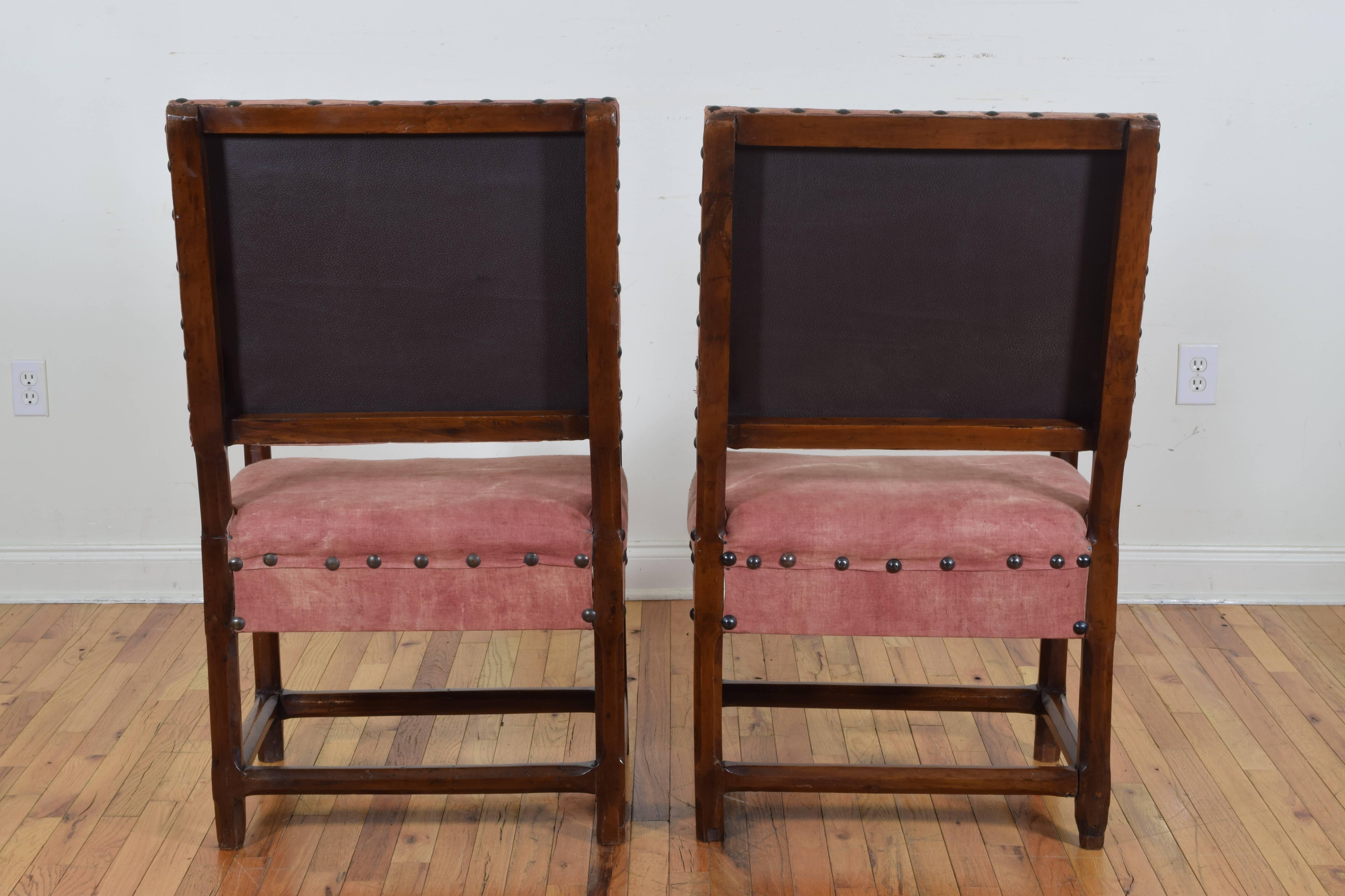 Pair Spanish Walnut Louis XIV Period Armchairs, Possibly Majorca, 18th Century 2