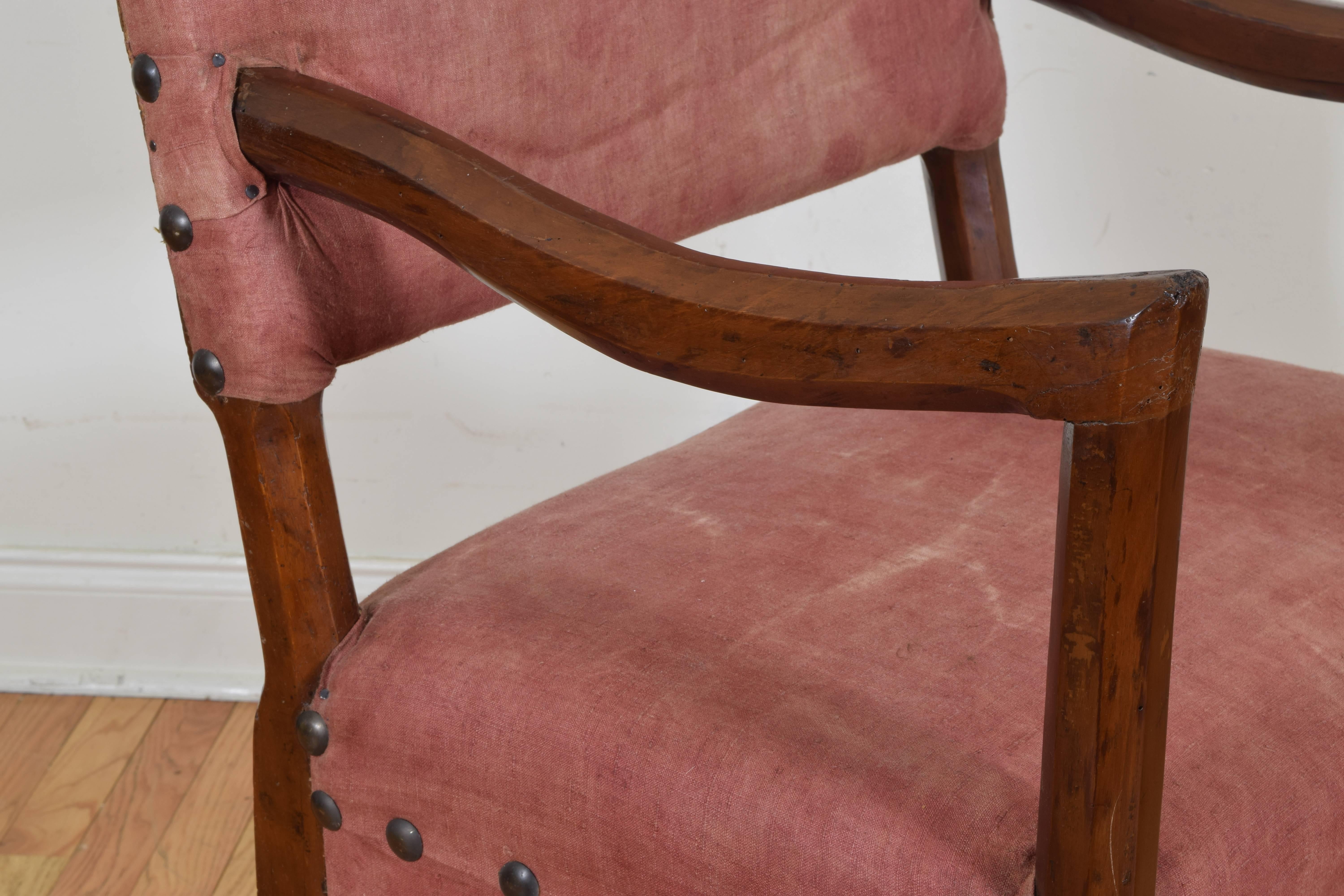 Pair Spanish Walnut Louis XIV Period Armchairs, Possibly Majorca, 18th Century 3