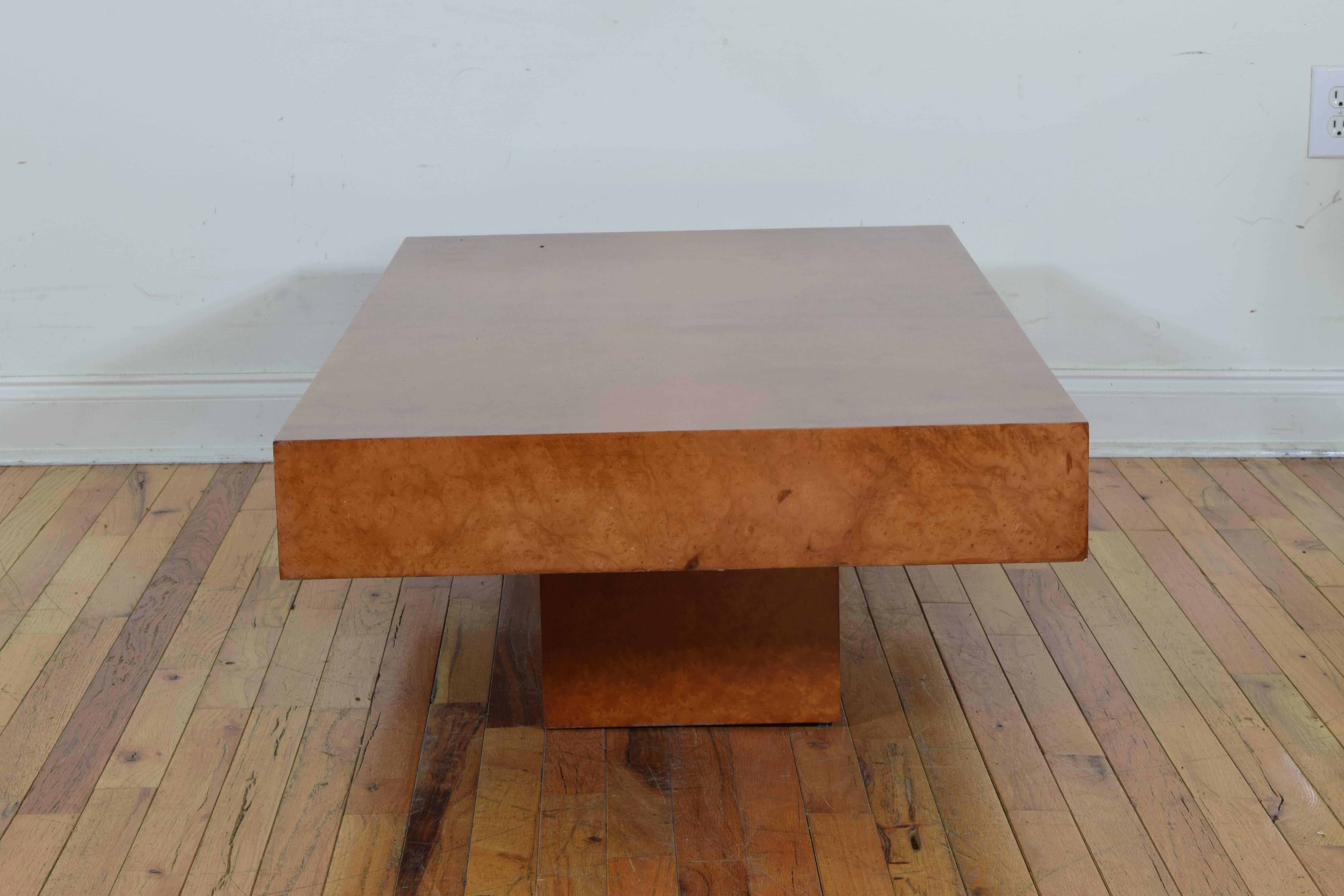 walnut veneer coffee table