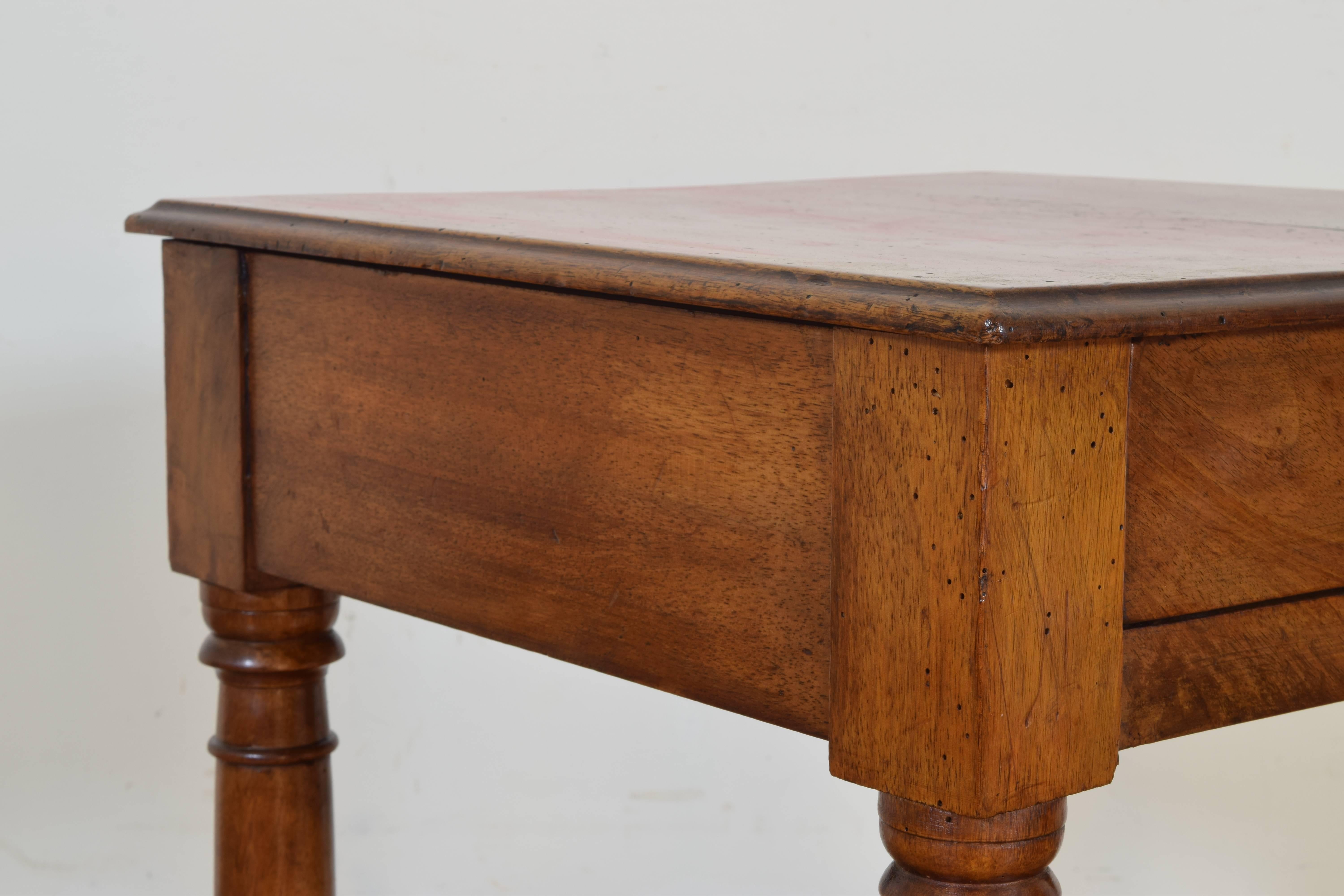 French Walnut Louis Philippe Two Tier Side Table, ca. 1840 1