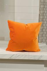 Orange Velvet Pillow