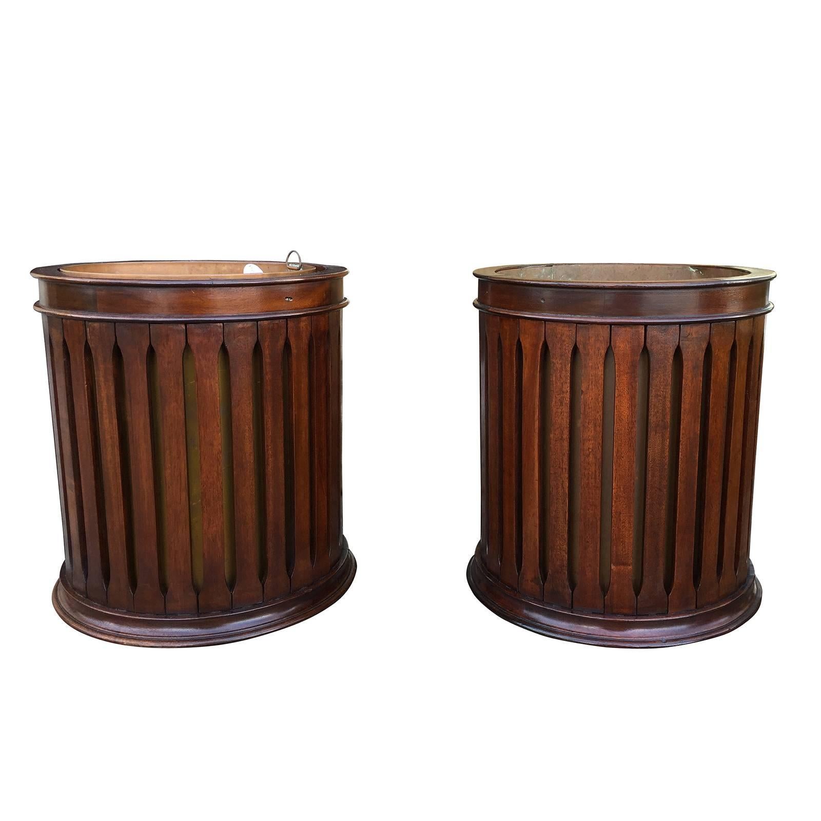 Pair of 19th Century Copper Lined English Buckets in the Style of George III
