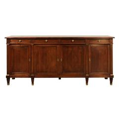 Walnut Enfilade, 20th Century with Diamond String Inlay