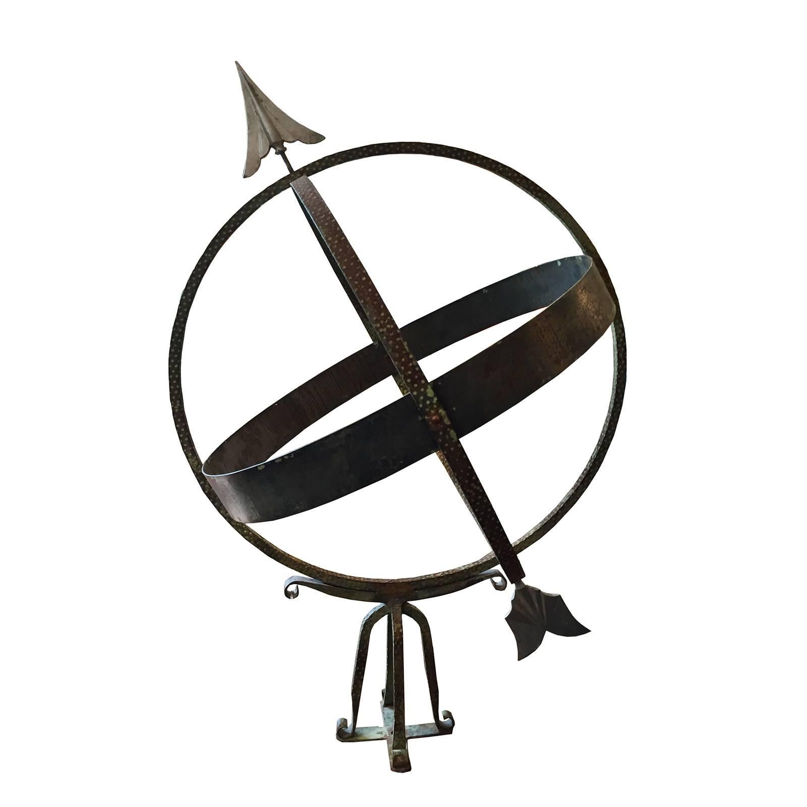 20th Century Large Iron Armillary, Incredible Form