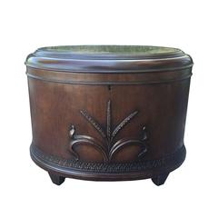 19th-20th Century Oval Mahogany Cellarette by Aimone Mfg Co, New York 3