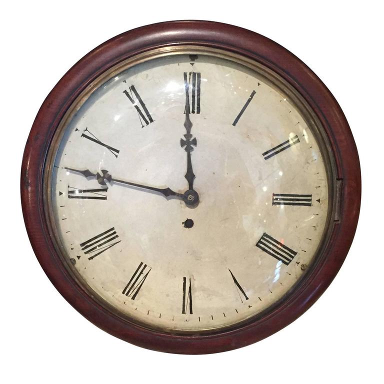 19th20th Century English School Wall Clock For Sale at 1stdibs