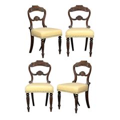 Set of Four Anglo/Caribbean William IV Chairs, circa 1850