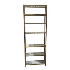 20th Century Seven-Shelf Brass Etagere