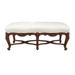 19th Century French Regence Bench, Beautifully Carved