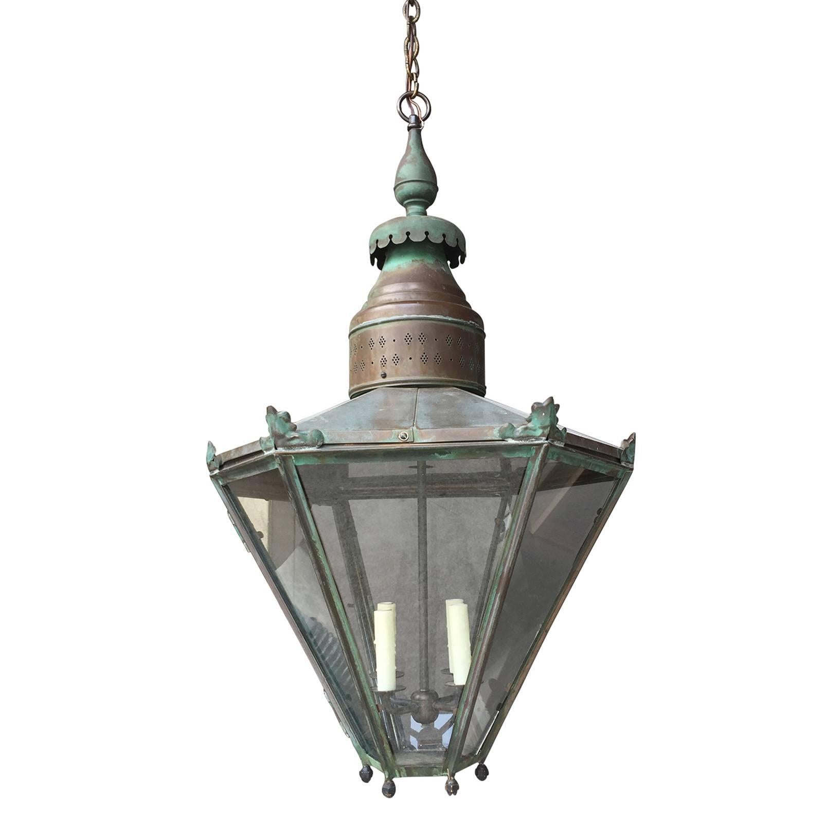 Large 19th Century English Octagonal Exterior Lantern