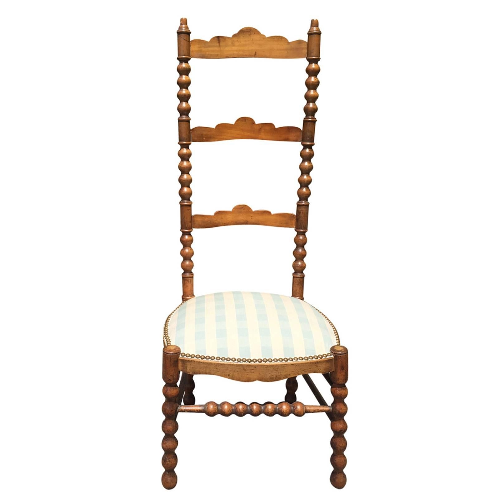 19th Century Fruitwood High Back French Chair
