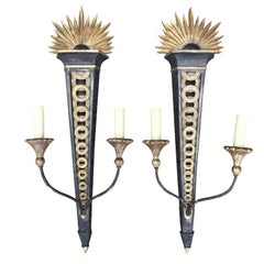Pair of Early 20th Century Italian Palladio Sconces, Marked