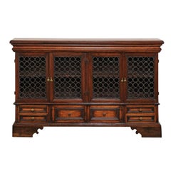 18th Century Italian Four-Door Credenza with Drawers, Iron