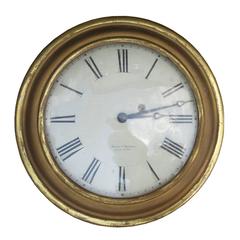 1830s American Giltwood Clock by Brewster & Ingraham, Bristol, CT