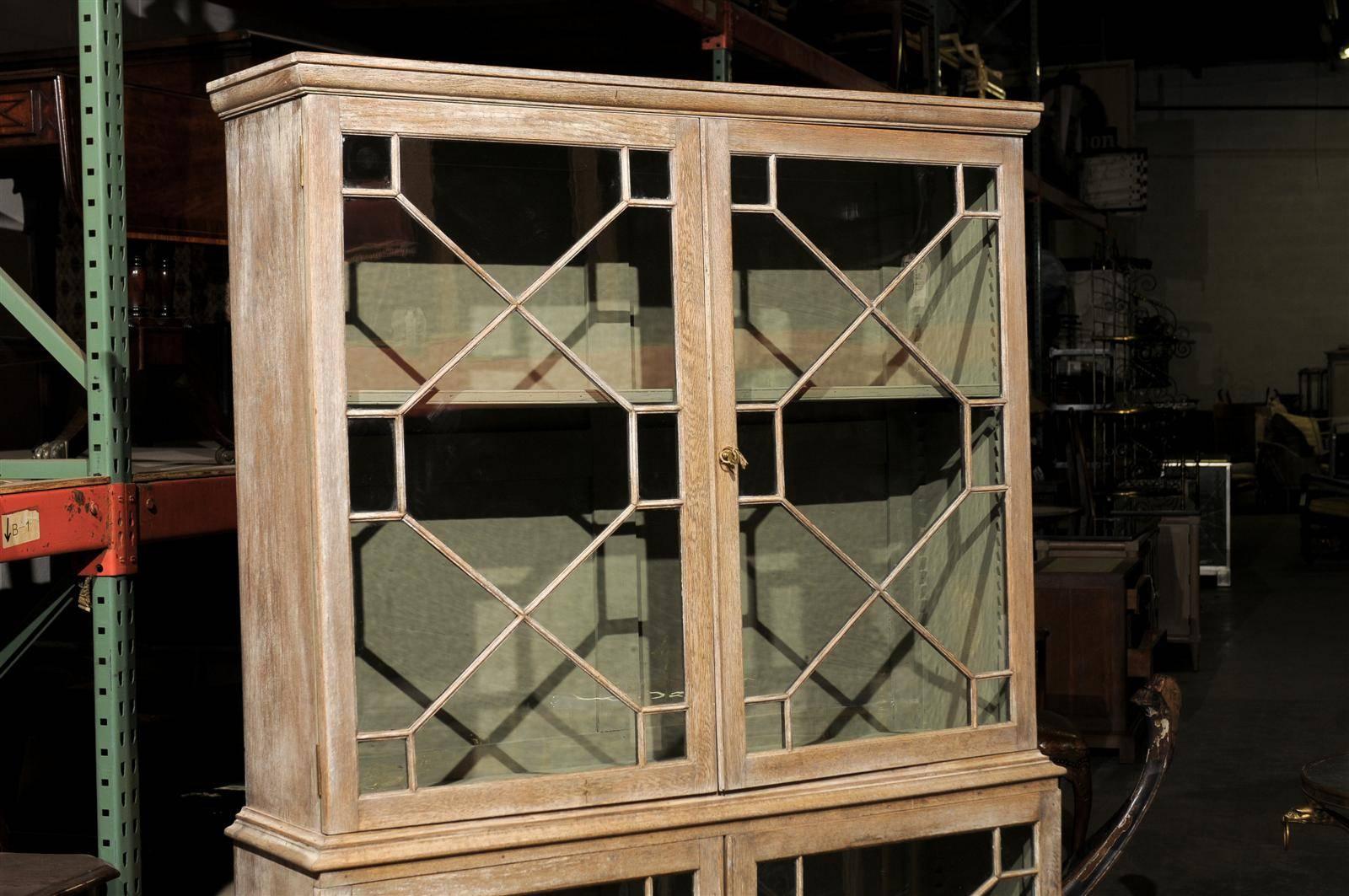 19th Century George III Bookcase, Bleached Mahogany 1