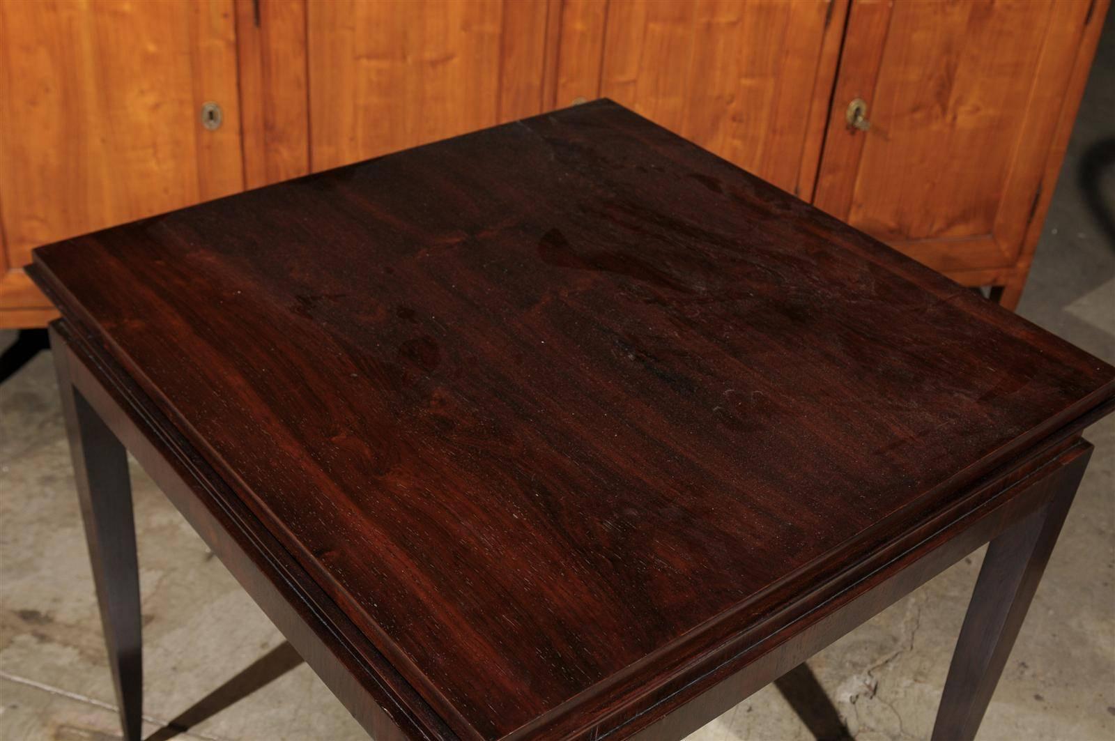 Art Deco Figured Wood Game Table 1