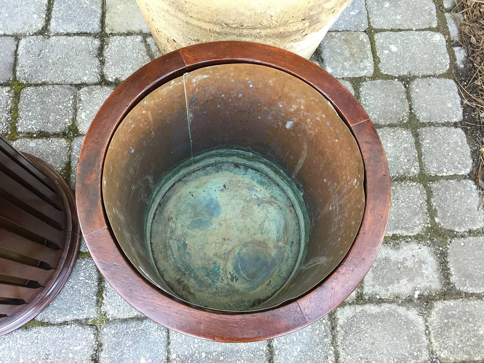 Pair of 19th Century Copper Lined English Buckets in the Style of George III 1