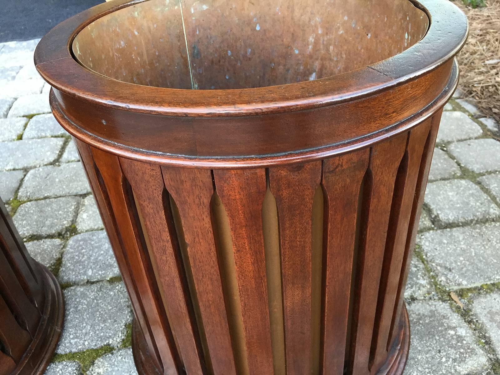 Pair of 19th Century Copper Lined English Buckets in the Style of George III 2