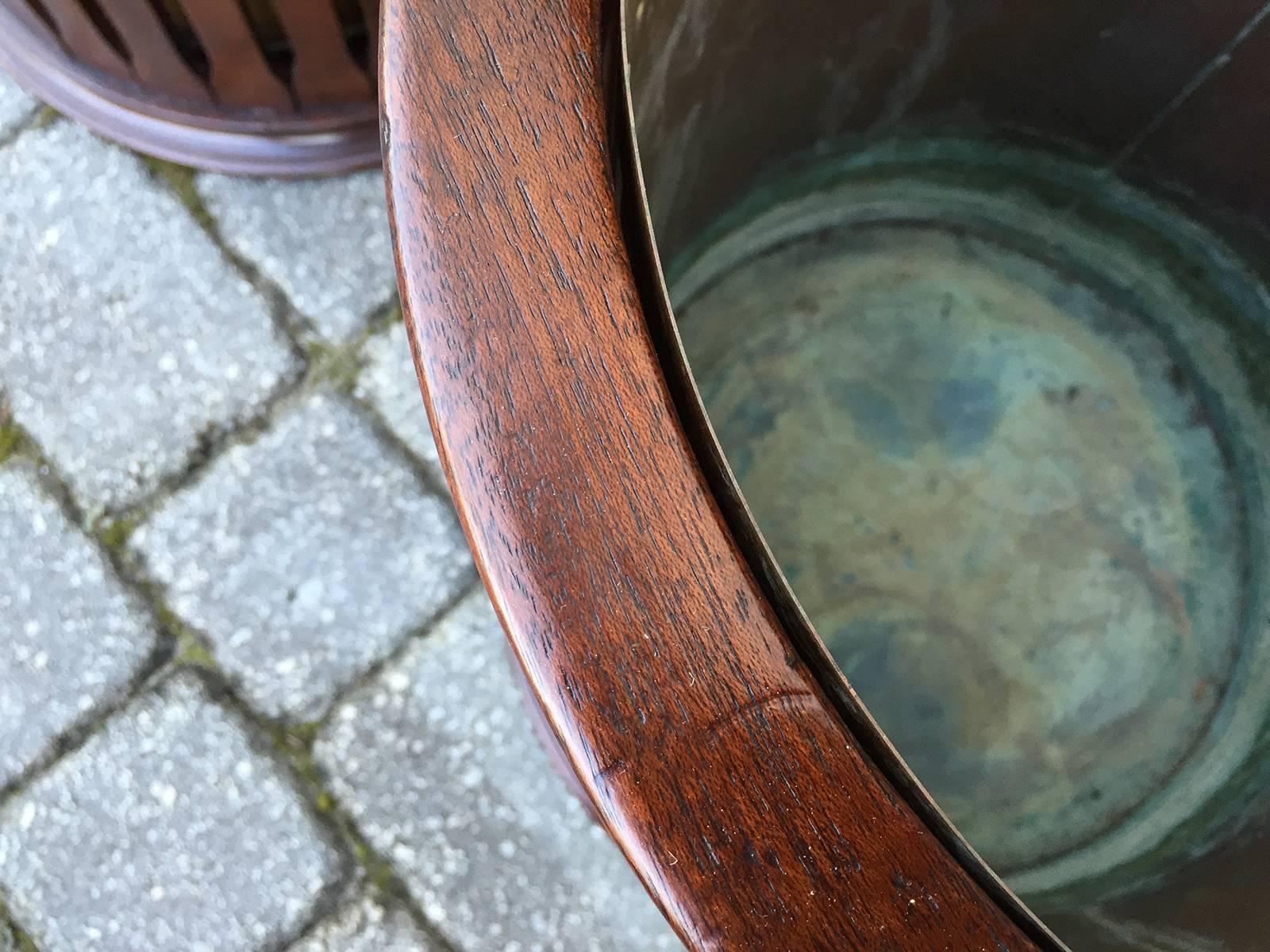 Pair of 19th Century Copper Lined English Buckets in the Style of George III 3