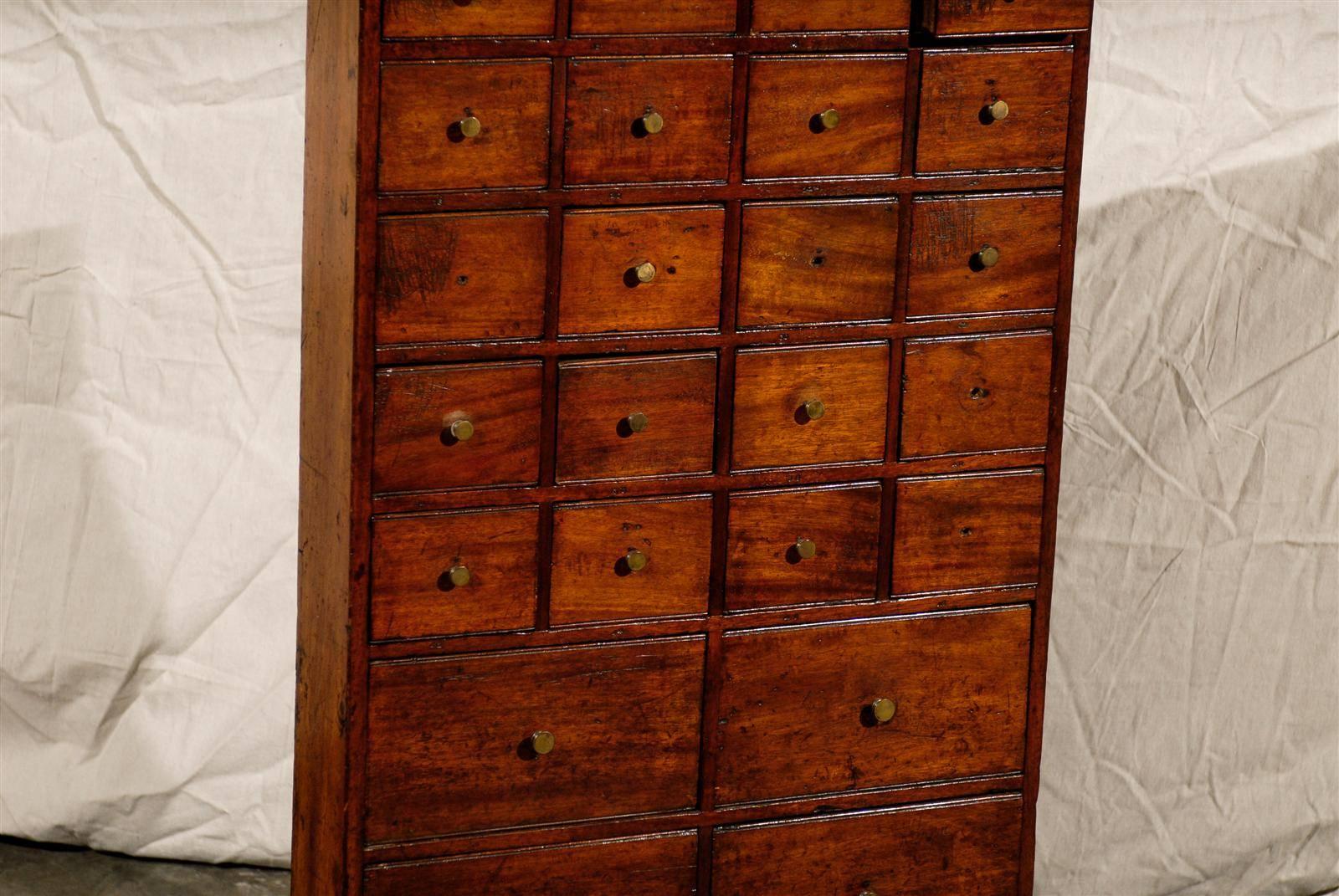 19th Century French Spice Cabinet, 26 Drawers, Old Finish 1