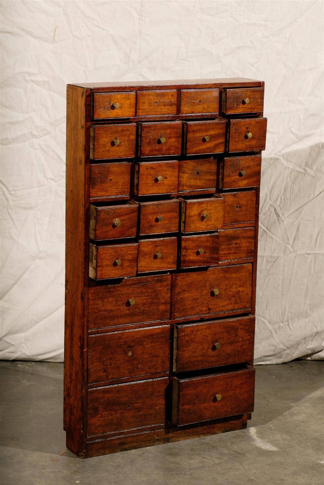 19th Century French Spice Cabinet, 26 Drawers, Old Finish 3