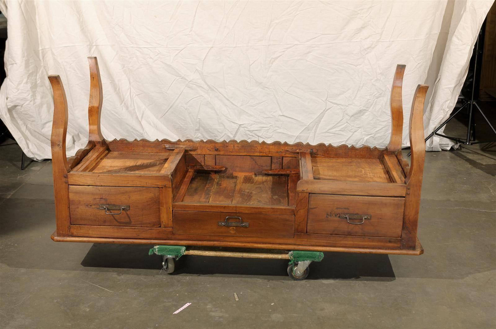 18th-19th Century French Provincial Fruitwood Desk 3