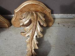 Pair of 20th Century Italian Silver Gold Gilt Brackets