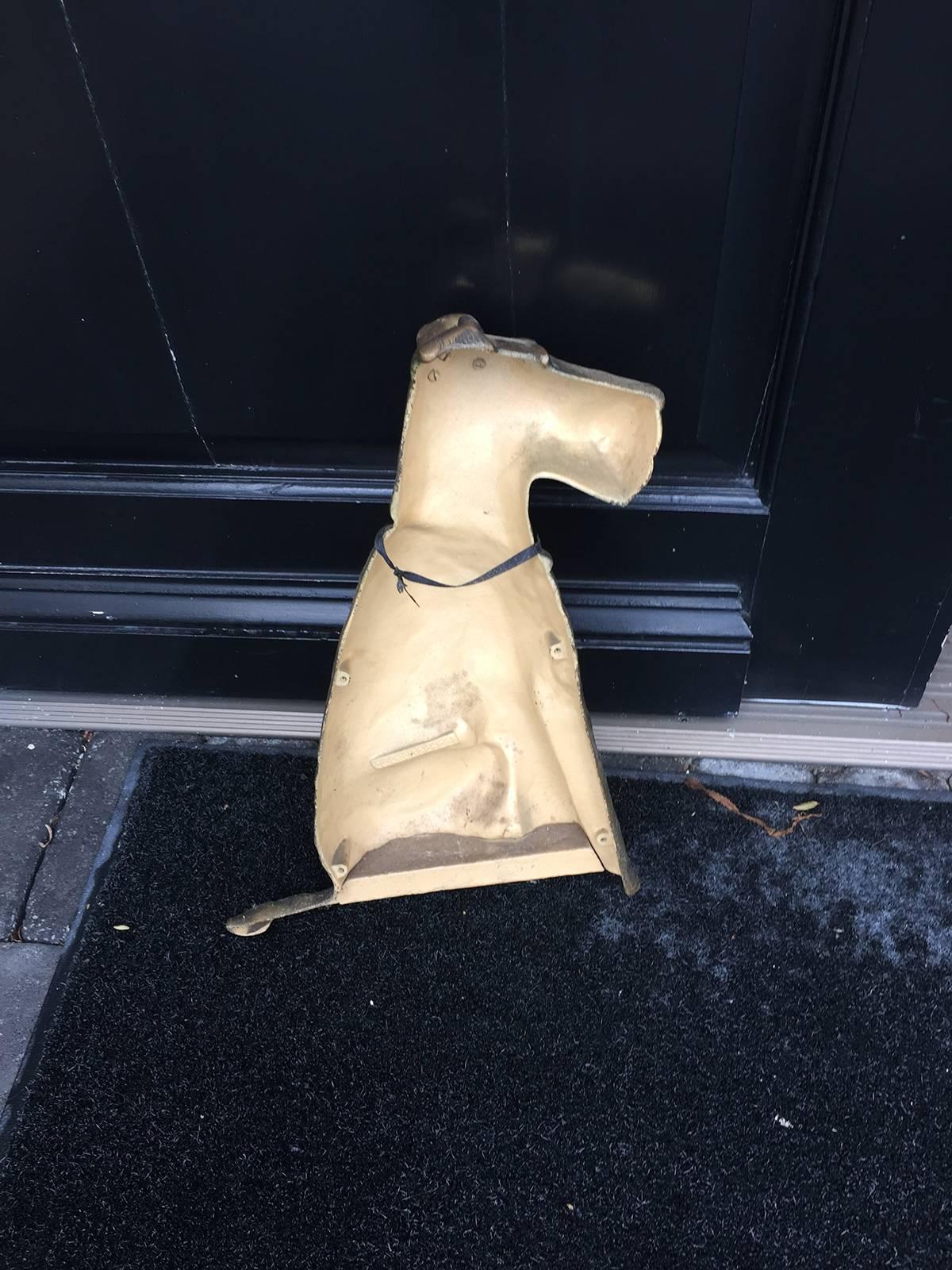 20th Century Large Brass Airedale Terrier Dog Doorstop For Sale 2