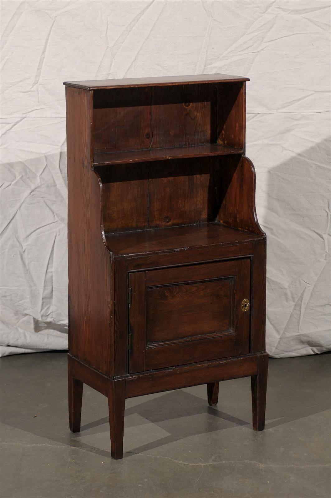 19th century antique English waterfall mahogany bookcase, circa 1850.