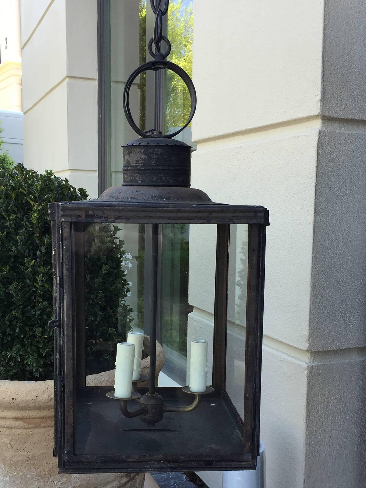 Early 19th century American iron lantern.