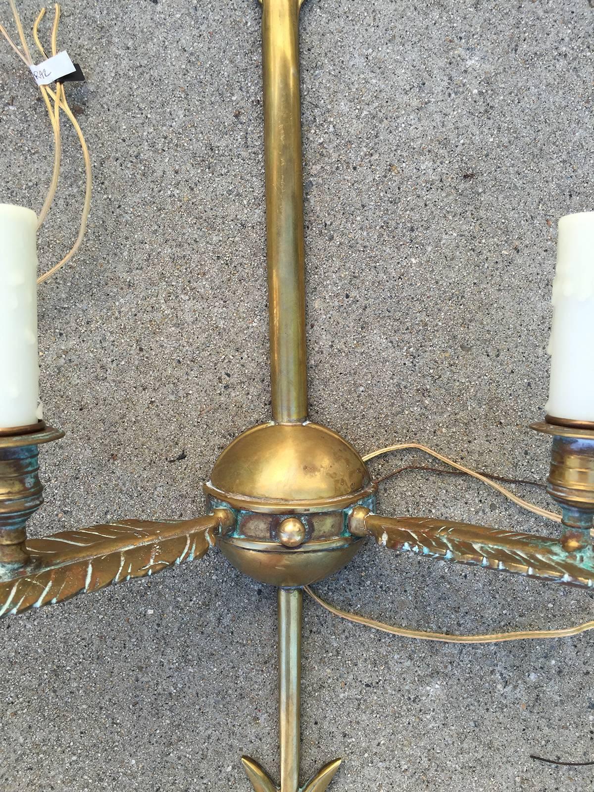 19th Century French Gilt Bronze Arrow Sconces Directoire Style 2