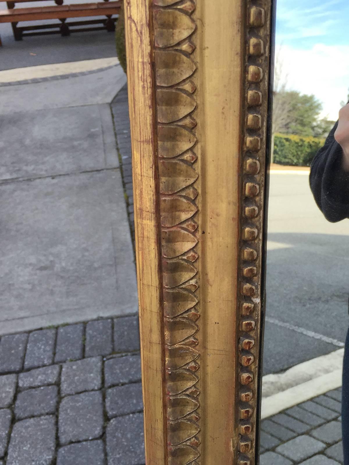 Large 19th Century French Giltwood Mirror In Good Condition In Atlanta, GA