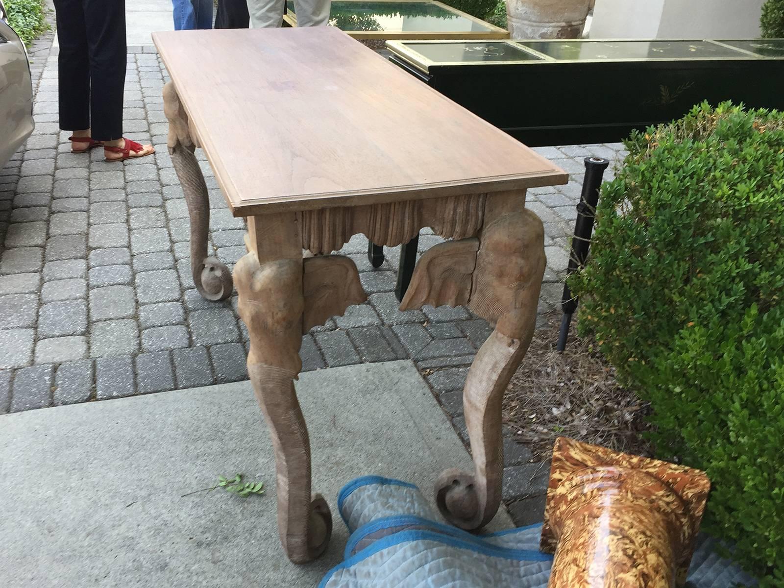 Anglo-Colonial Style Elephant Console, circa 1970 1