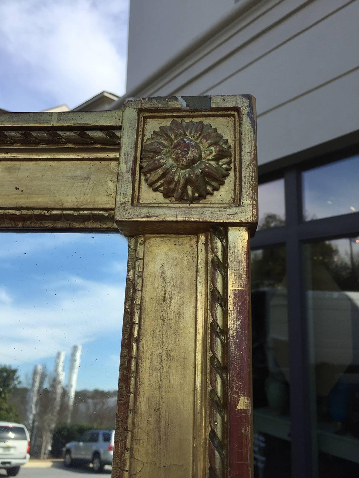 Early 20th Century Large Regency Style Giltwood Mirror, circa 1900