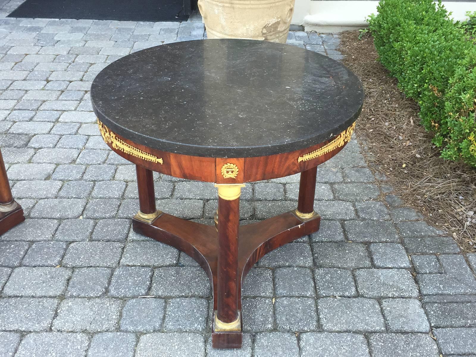 19th Century Empire Style Gueridon with Brass Mounts 3