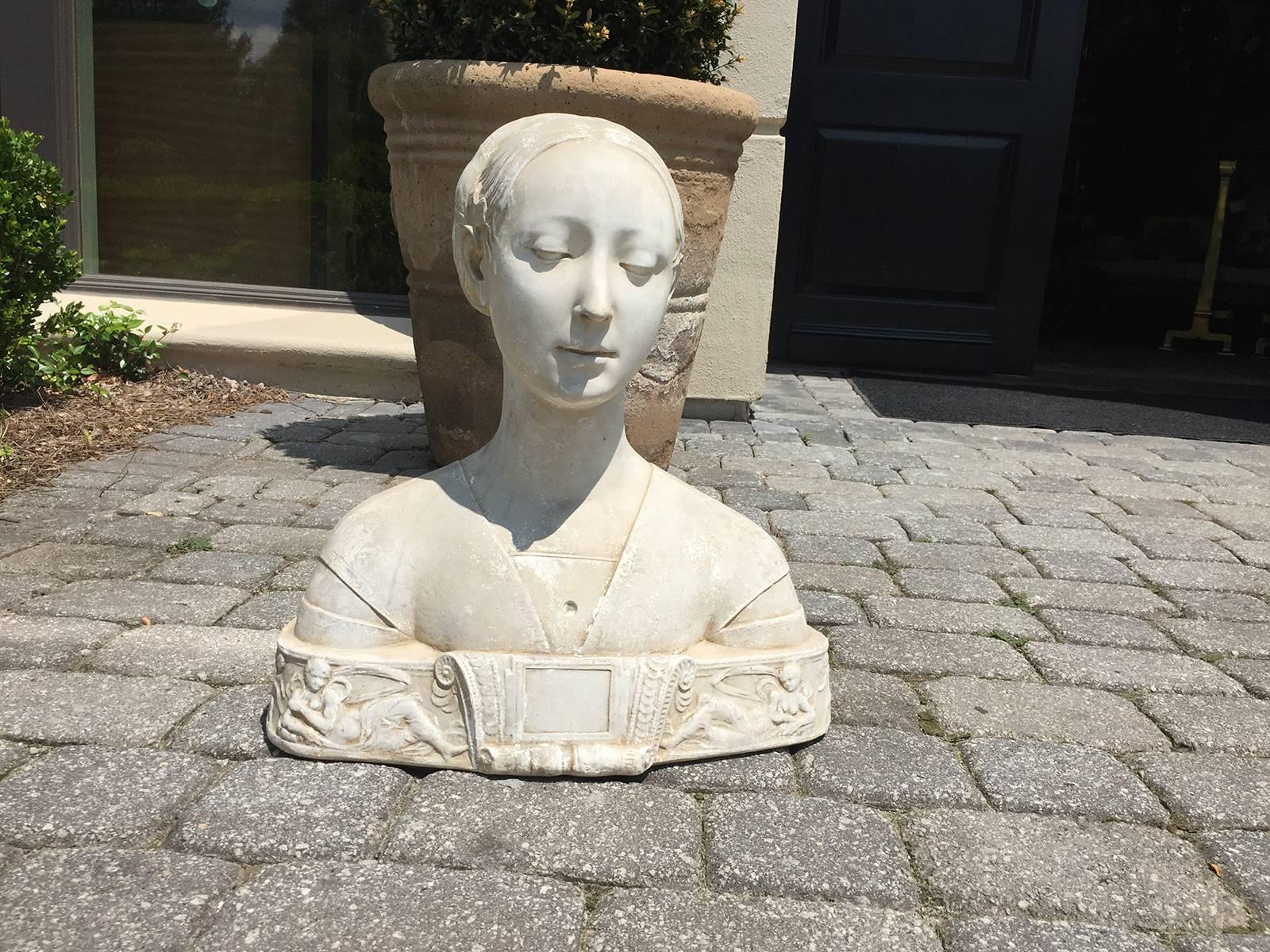 19th/20th Century Large Female Plaster Bust, circa 1850, probably Italian
Beautiful and impressive 