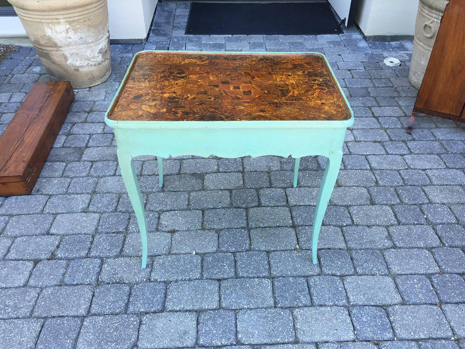 18th century painted French table.