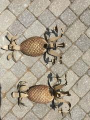 Pair of Midcentury Tole Pineapple Sconces