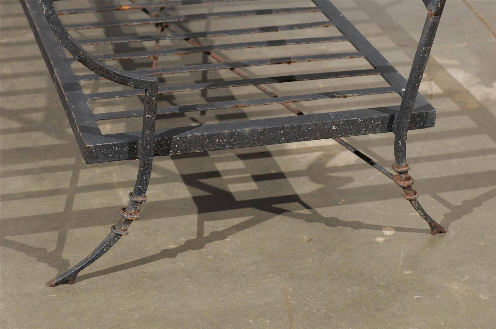 20th Century Iron Settee in the Style of Jacques Adnet﻿ 7