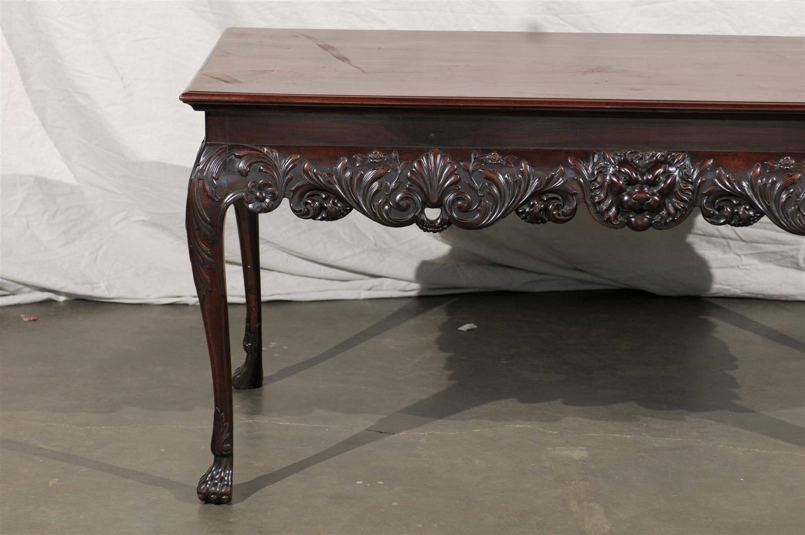 Icelandic Early 19th Century Irish Center Table with Lion Mask