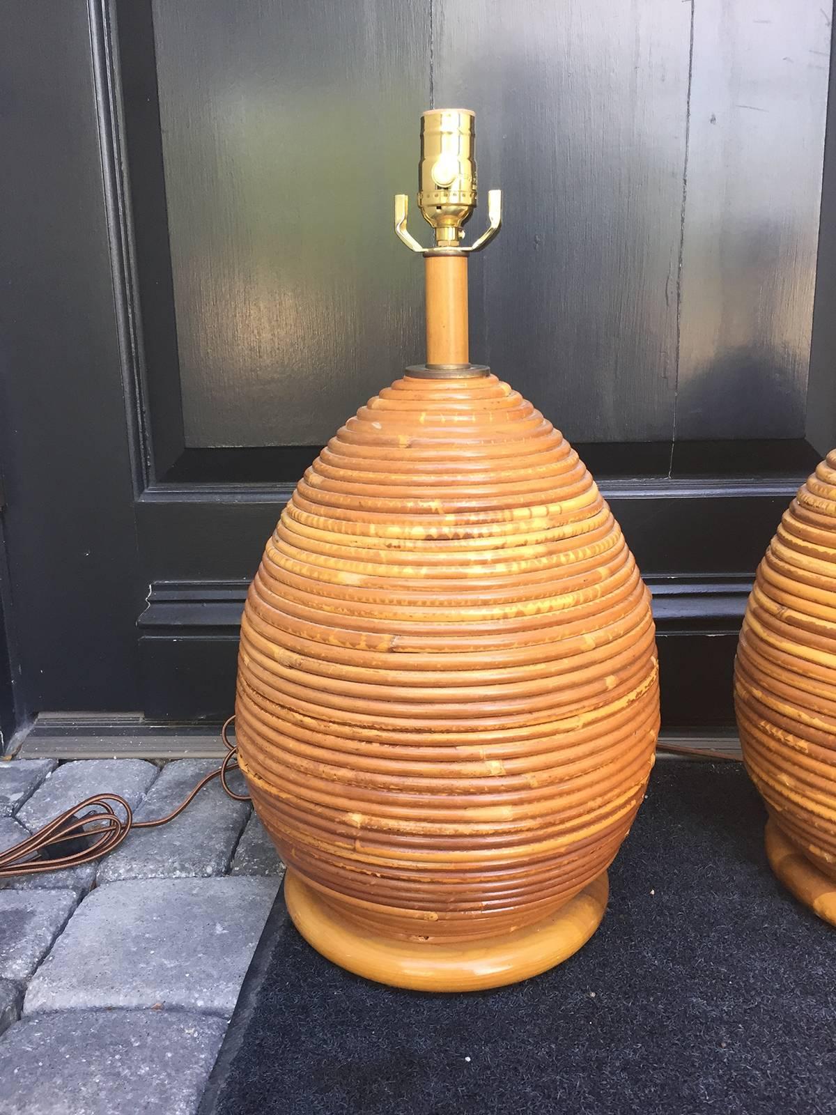 vintage bamboo lamps