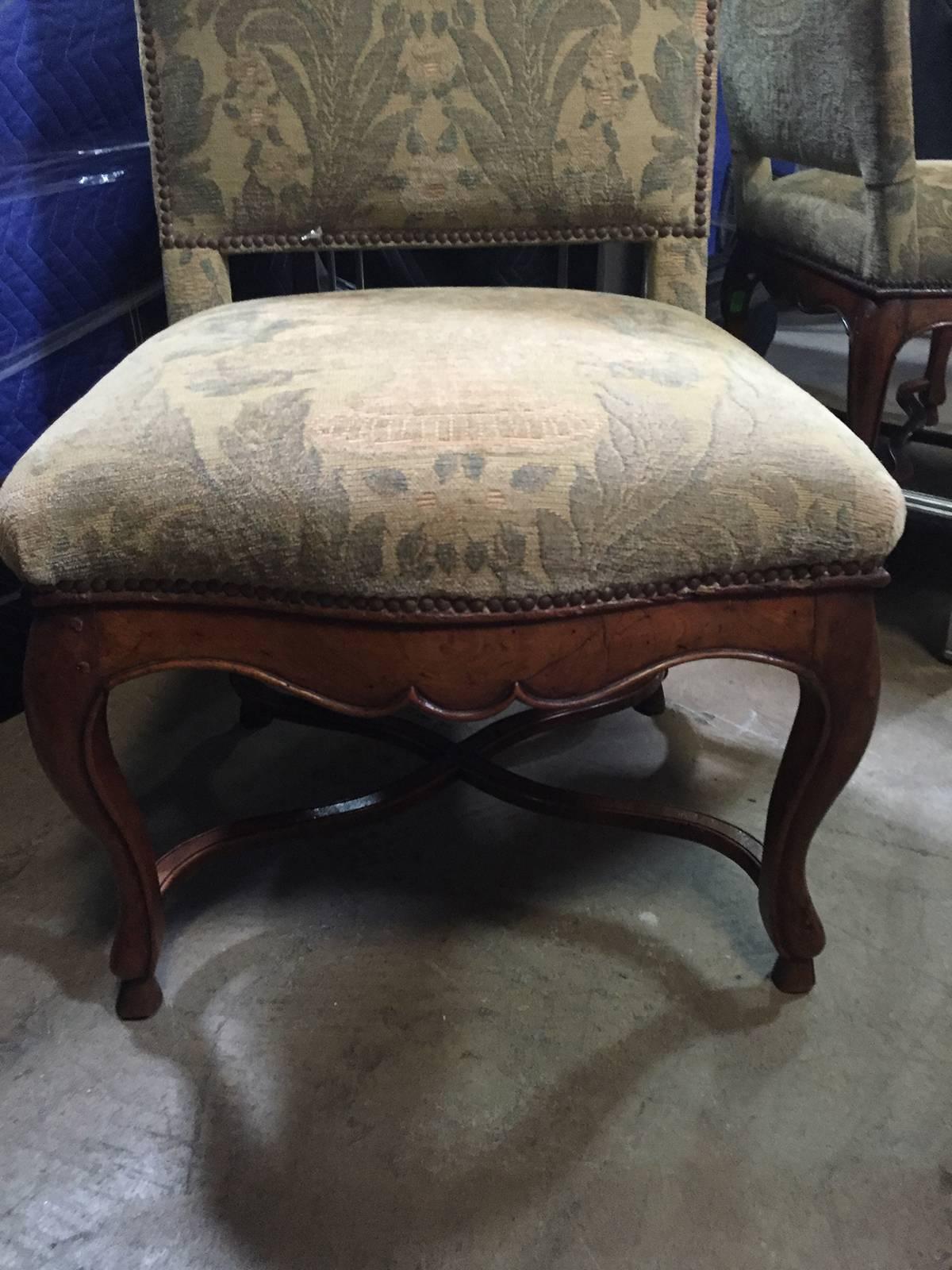 18th Century and Earlier Pair of 18th-19th Century French Louis XV Walnut Side Chairs