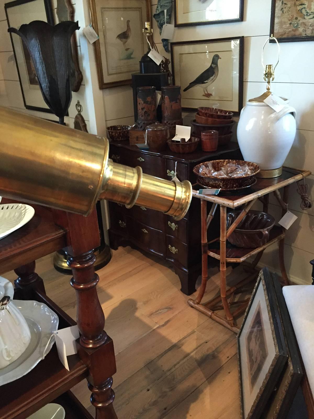 Large 19th Century Bardou & Sons Telescope with Case and Stand In Good Condition In Atlanta, GA